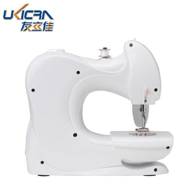 Mini machine à coudre UFR-601 pour le ménage avec une longueur de couture de 0 à 5 mm en blanc et rose